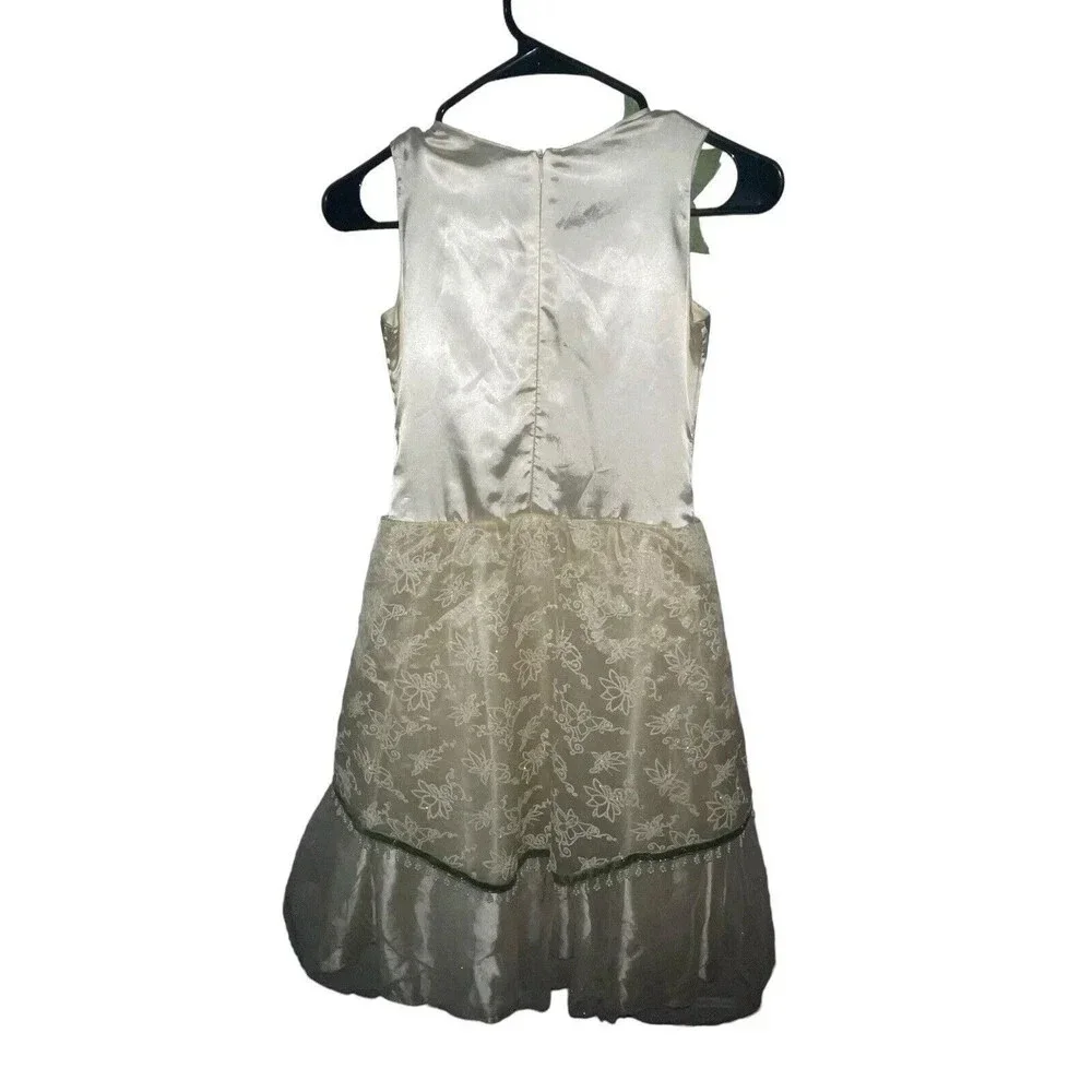 DISNEY STORE PRINCESS TIANA & THE FROG DELUXE WEDDING DRESS ( SZ: M 7/8) RARE
